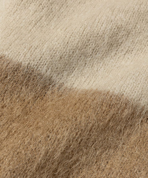 MR.OLIVE/7G MOHAIR KNIT / MULTI BORDER SWEATER ミスターオリーブ/モヘアニット / マルチボーダーセーター